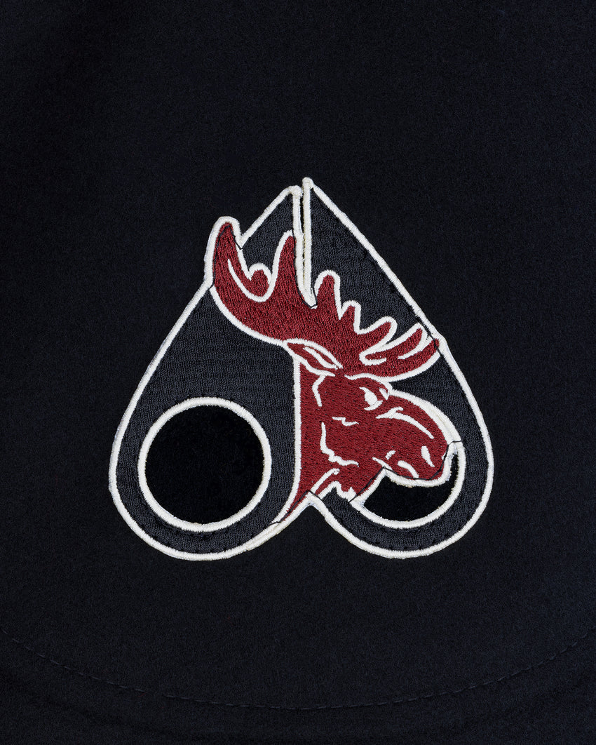 NHL X MOOSE KNUCKLES TEAM BOMBER JACKET-BLACK/SUMAC/BONE
