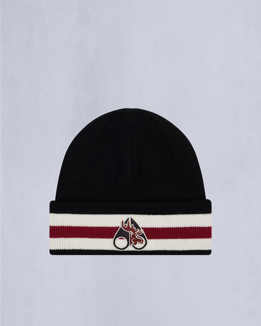 NHL X MOOSE KNUCKLES BEANIE-BLACK/SUMAC/BONE
