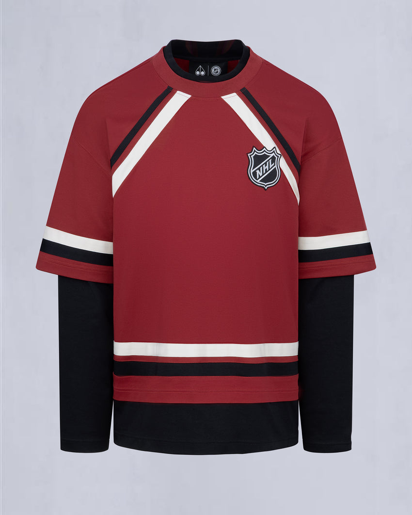 NHL X MOOSE KNUCKLES MOOSE TEE-BLACK/SUMAC/BONE