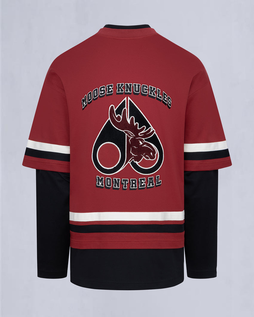 NHL X MOOSE KNUCKLES MOOSE TEE-BLACK/SUMAC/BONE