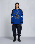 NHL X MOOSE KNUCKLES MAPLE LEAFS POLO-BLUE/BLACK/BONE