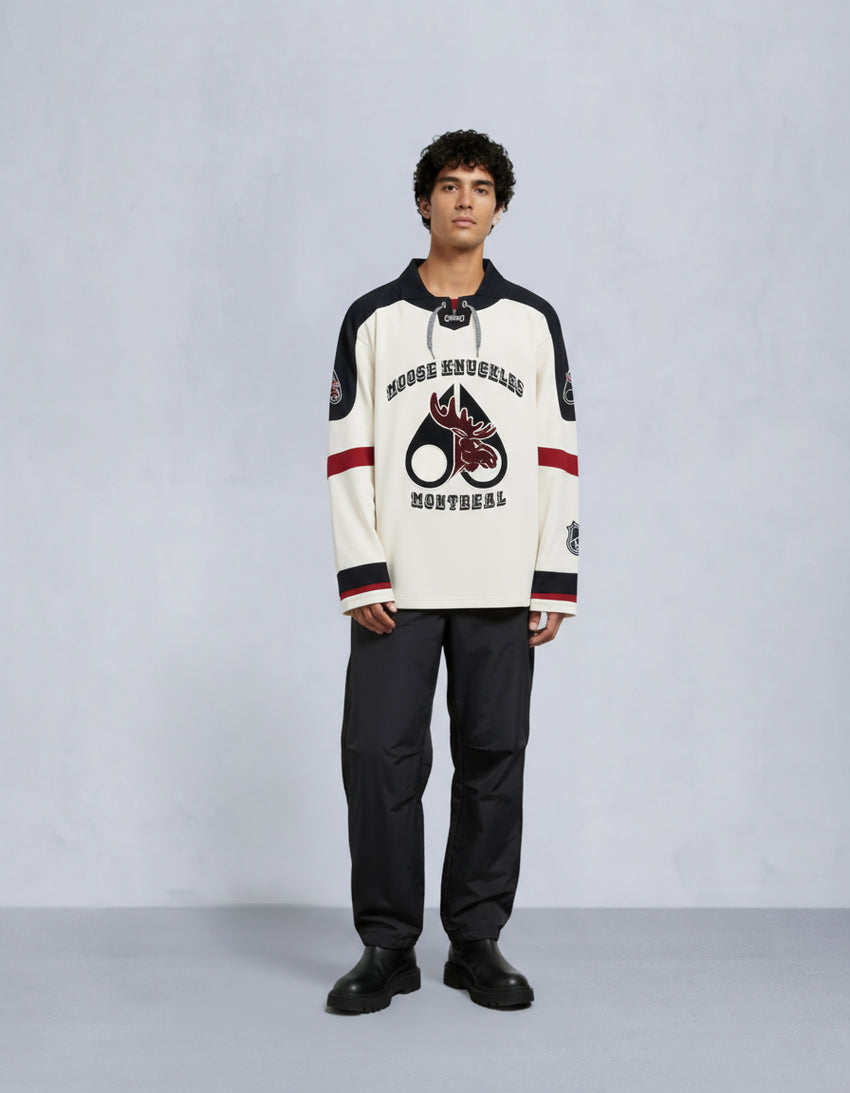 NHL X MOOSE KNUCKLES TEAM POLO-BLACK/SUMAC/BONE