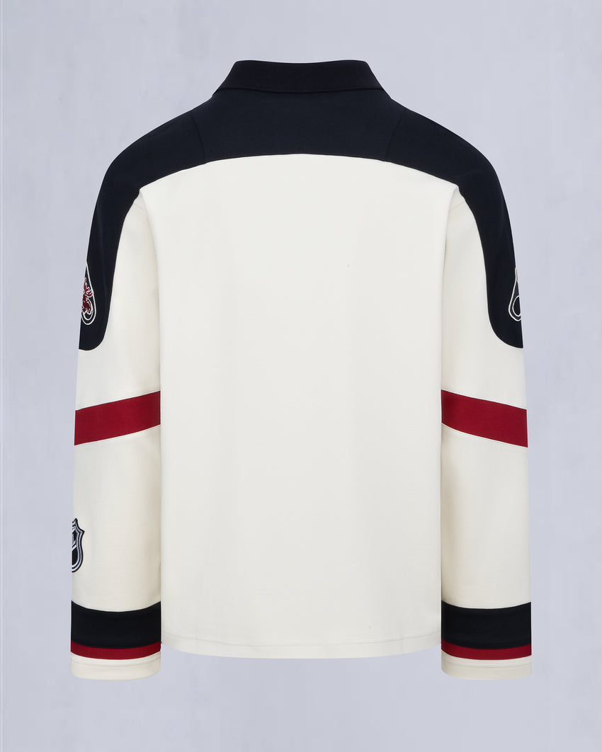 NHL X MOOSE KNUCKLES TEAM POLO-BLACK/SUMAC/BONE