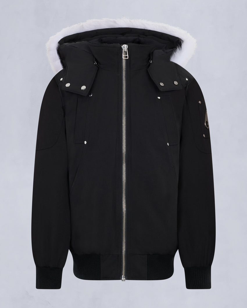 KIDS UNISEX ORIGINAL SHEARLING TRIM BOMBER -NAVY/BLACK