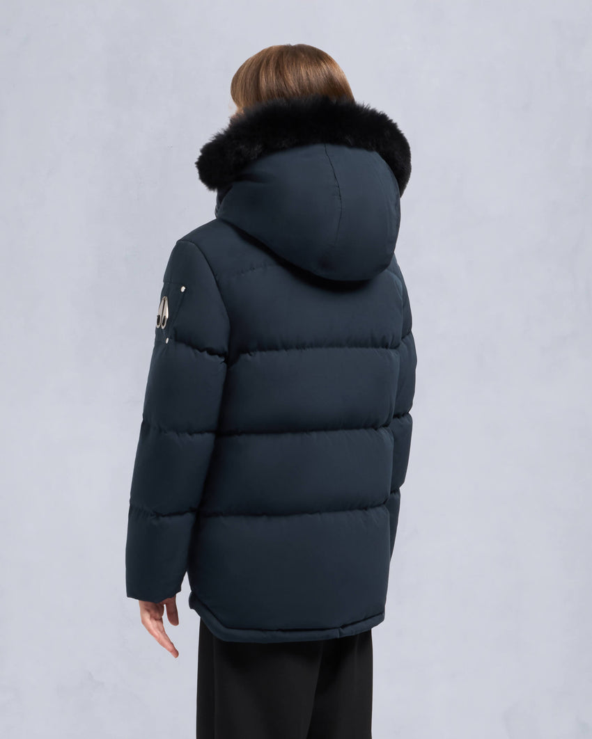 KIDS UNISEX ORIGINAL SHEARLING TRIM 3Q JACKET-MAUVE/ALABASTER