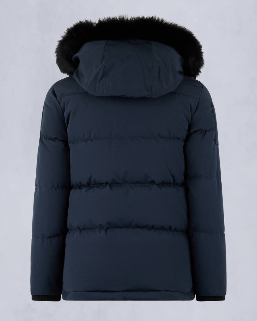 KIDS UNISEX ORIGINAL SHEARLING TRIM 3Q JACKET-MAUVE/ALABASTER