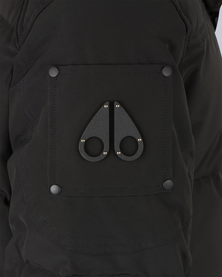 ONYX ANGUILLE SHEARLING TRIM JACKET-GREY BIRCH/ICE
