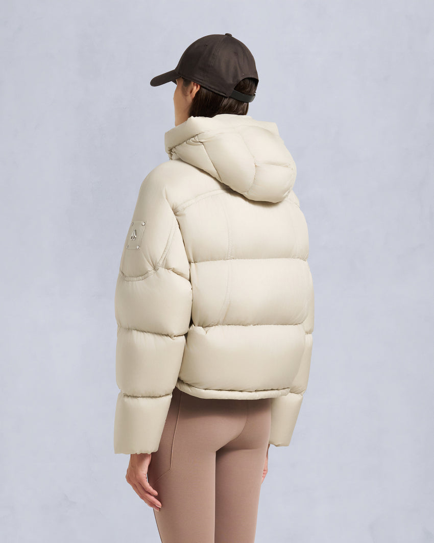 AKAI CROPPED PUFFER-ESPRESSO