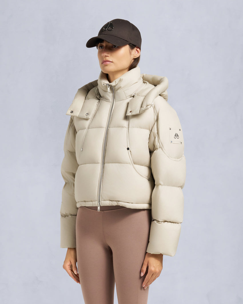 AKAI CROPPED PUFFER-ESPRESSO