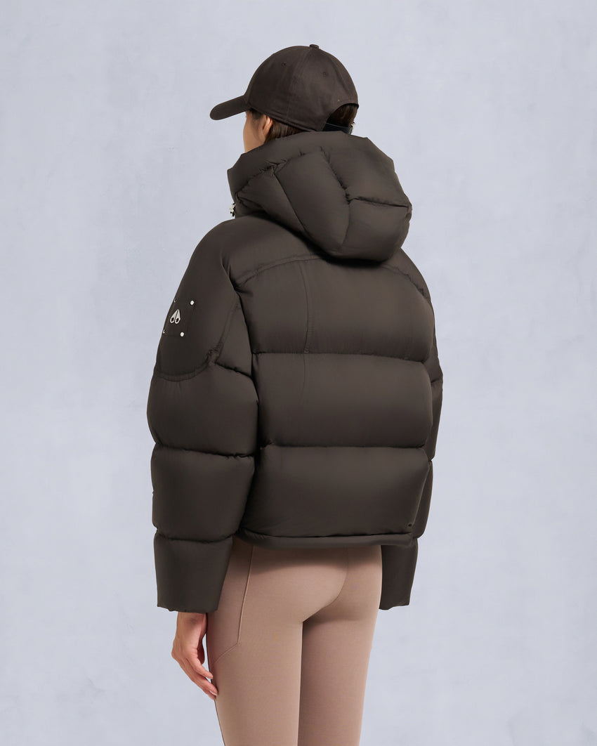 AKAI CROPPED PUFFER-ESPRESSO