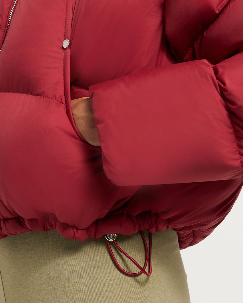 AKAI CROPPED PUFFER-ESPRESSO