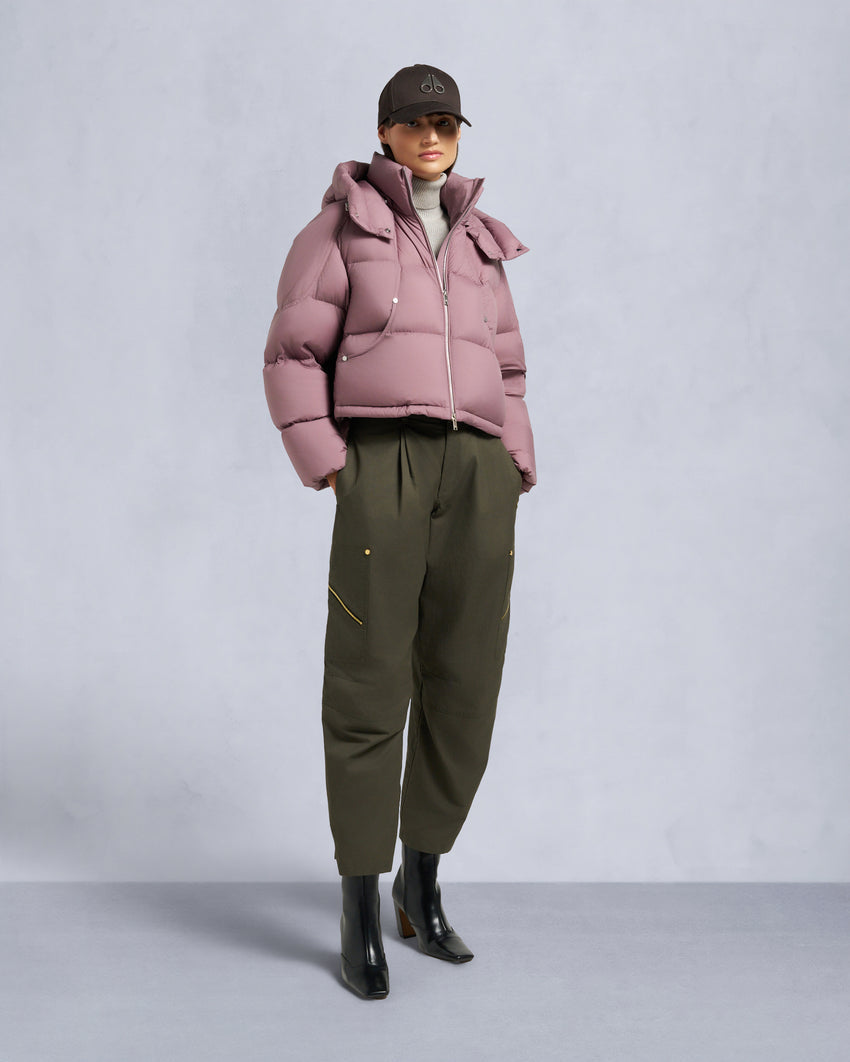 AKAI CROPPED PUFFER-ESPRESSO