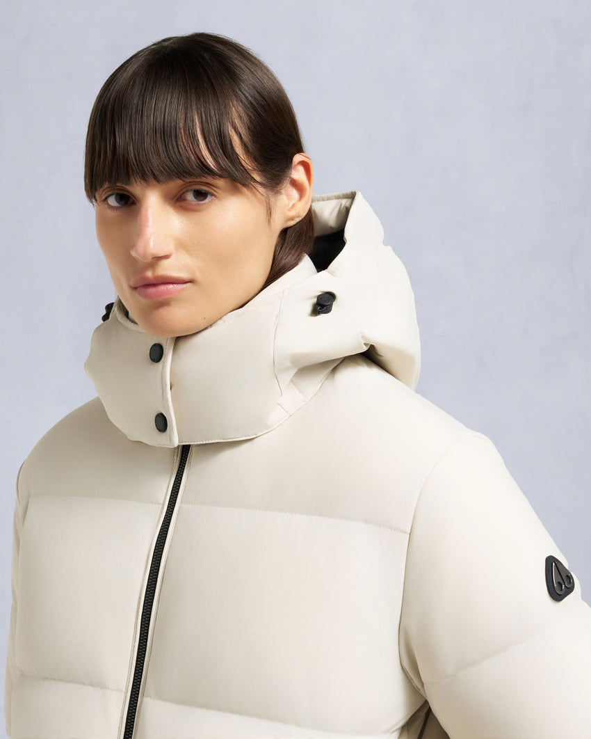 NYLUXE MISTI PUFFER-ESPRESSO/BLACK
