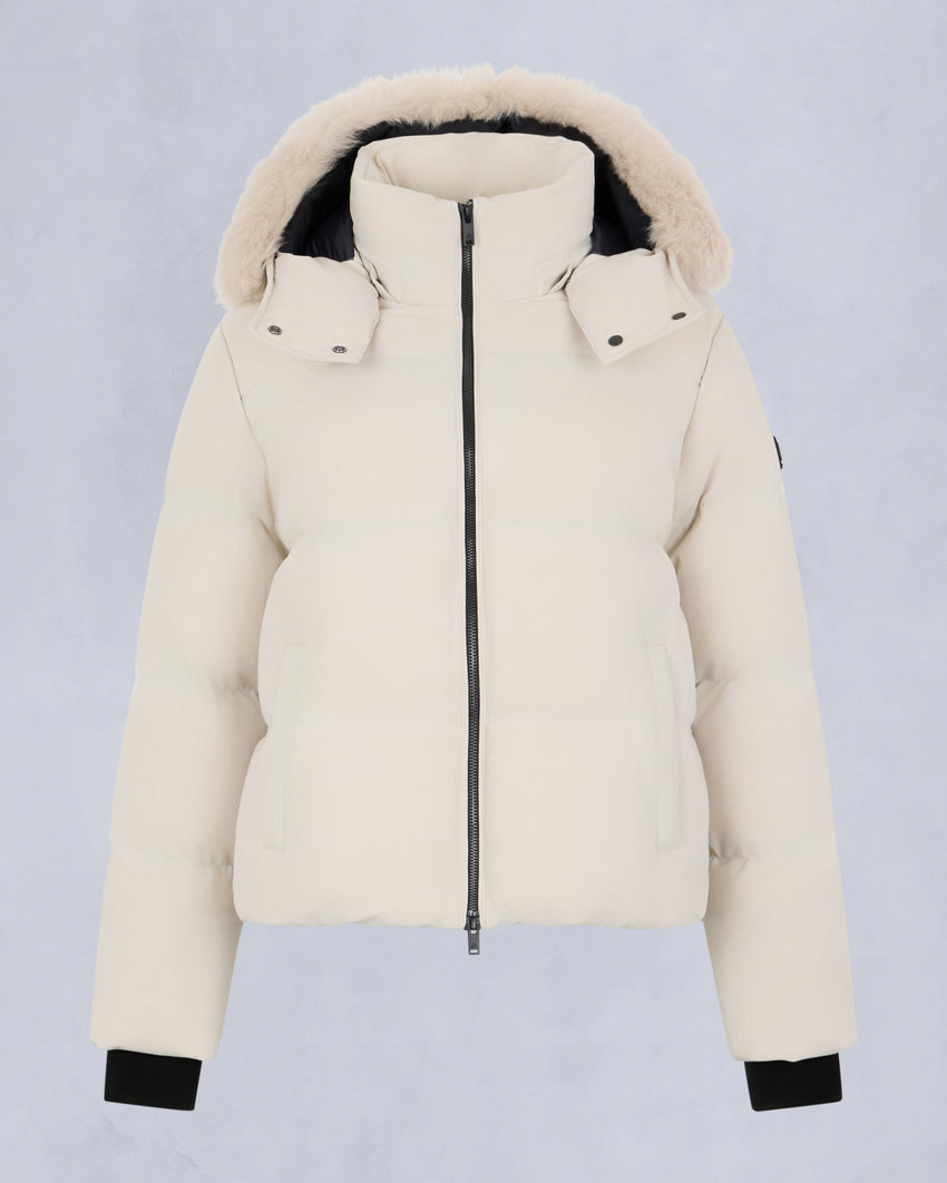 NYLUXE MISTI PUFFER-ESPRESSO/BLACK