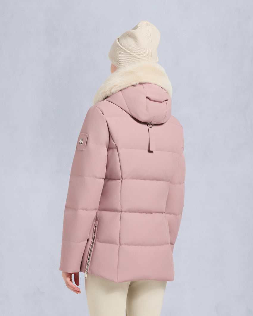 CLOUD SHEARLING TRIM 3Q JACKET-BLACK/BLACK