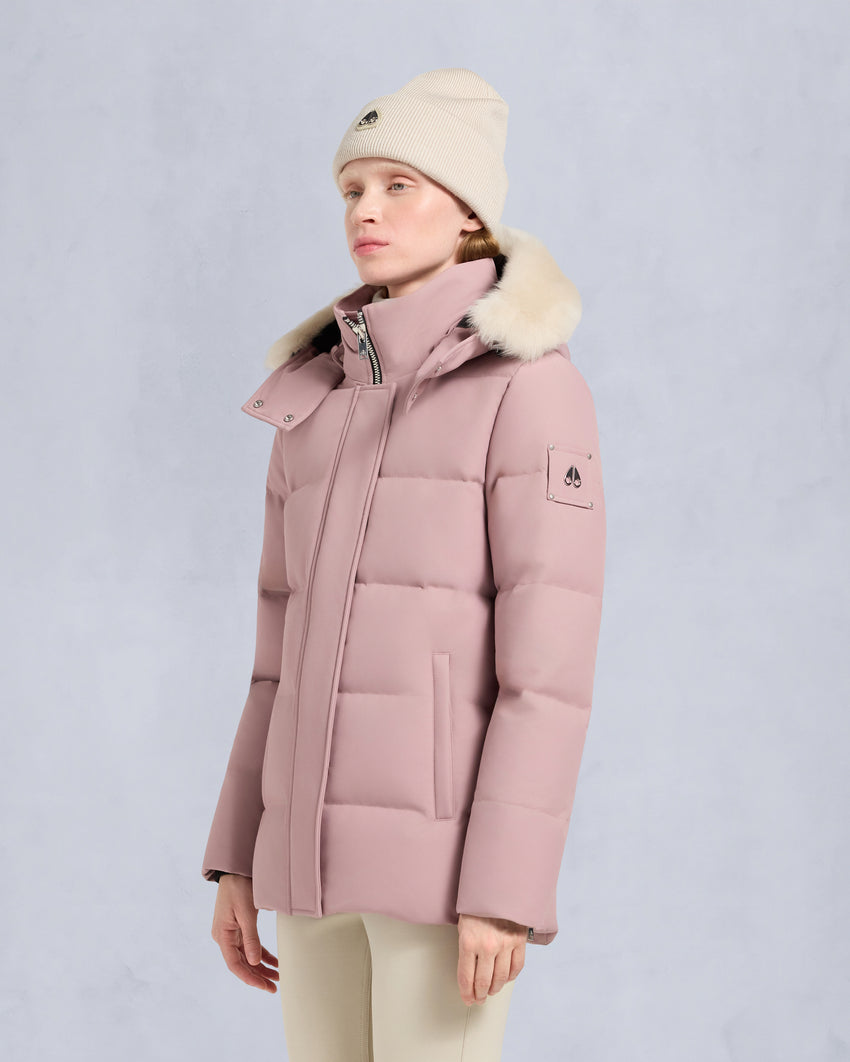 CLOUD SHEARLING TRIM 3Q JACKET-BLACK/BLACK