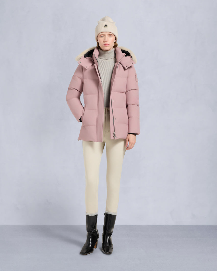 CLOUD SHEARLING TRIM 3Q JACKET-BLACK/BLACK
