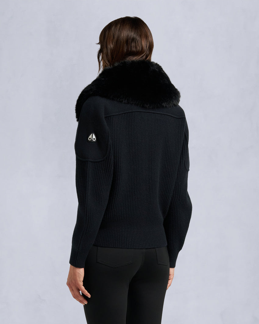CORINA FULL-ZIP SWEATER-NAVY