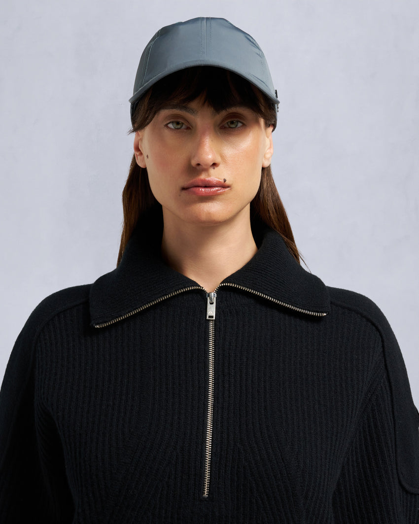 CORINA QUARTER-ZIP SWEATER-ALABASTER MELANGE