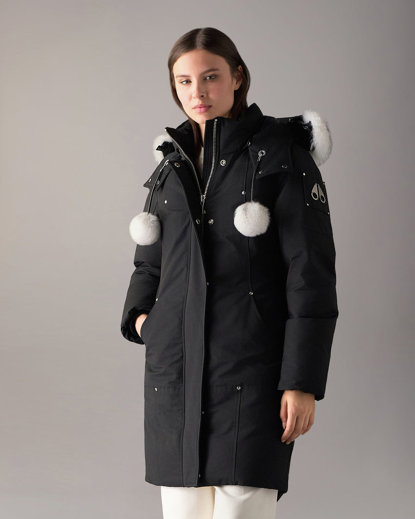 ORIGINAL STIRLING SHEARLING TRIM PARKA-SLATE/NATURAL