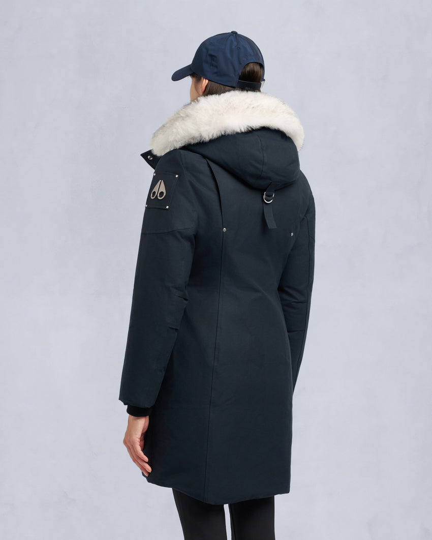 ORIGINAL STIRLING SHEARLING TRIM PARKA-SLATE/NATURAL