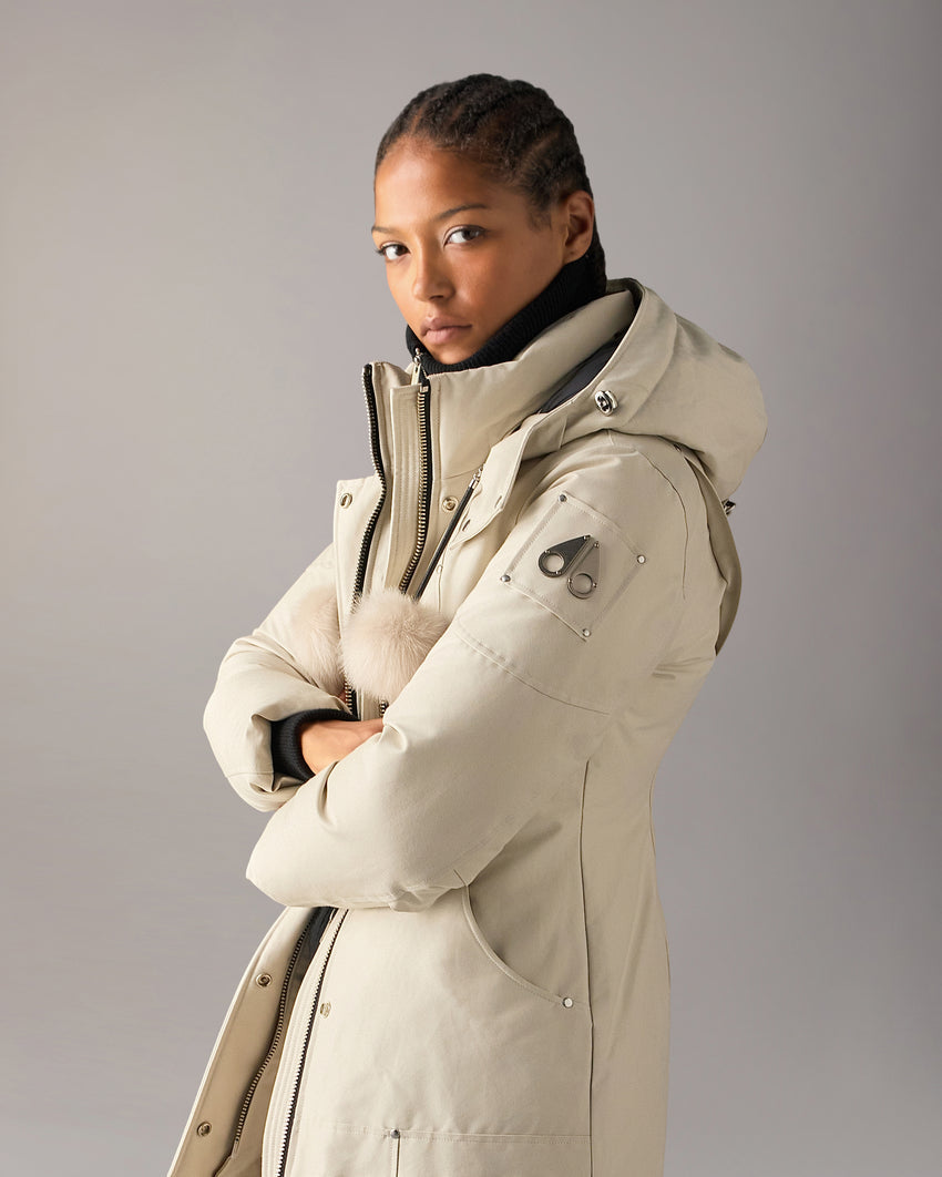 ORIGINAL STIRLING SHEARLING TRIM PARKA-SLATE/NATURAL
