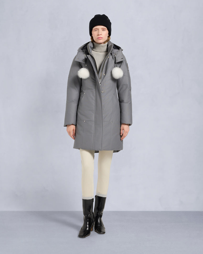 ORIGINAL STIRLING SHEARLING TRIM PARKA-SLATE/NATURAL