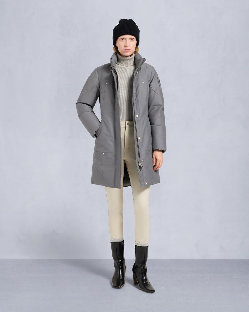ORIGINAL STIRLING SHEARLING TRIM PARKA-SLATE/NATURAL