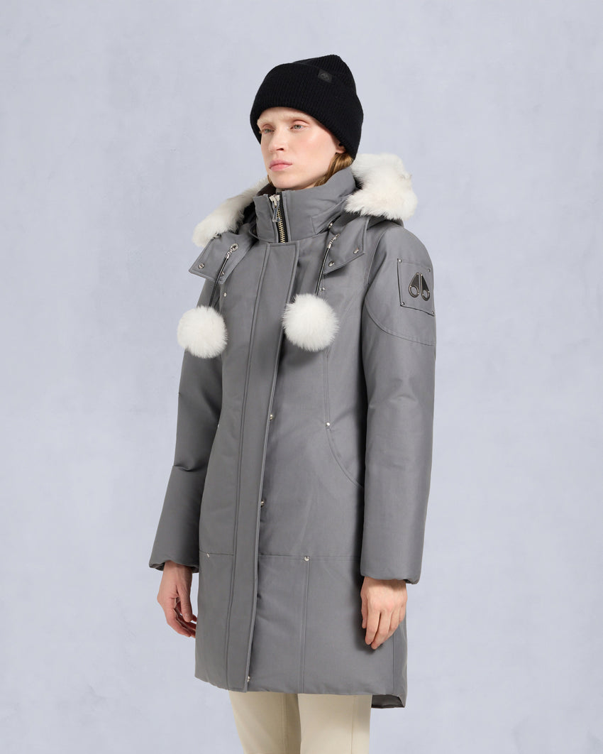 ORIGINAL STIRLING SHEARLING TRIM PARKA-SLATE/NATURAL