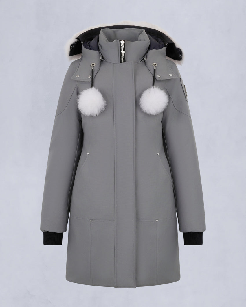 ORIGINAL STIRLING SHEARLING TRIM PARKA-SLATE/NATURAL