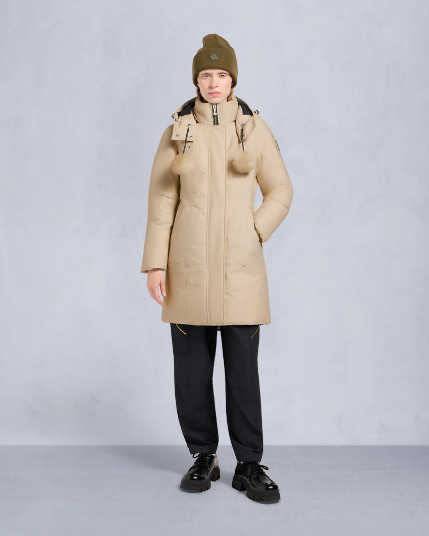 ORIGINAL STIRLING SHEARLING TRIM PARKA-SLATE/NATURAL