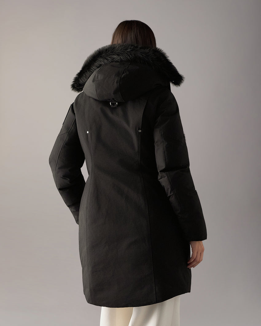 ORIGINAL STIRLING SHEARLING TRIM PARKA-SLATE/NATURAL