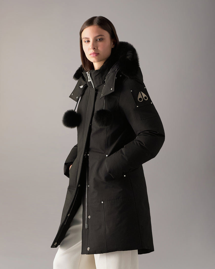 ORIGINAL STIRLING SHEARLING TRIM PARKA-SLATE/NATURAL