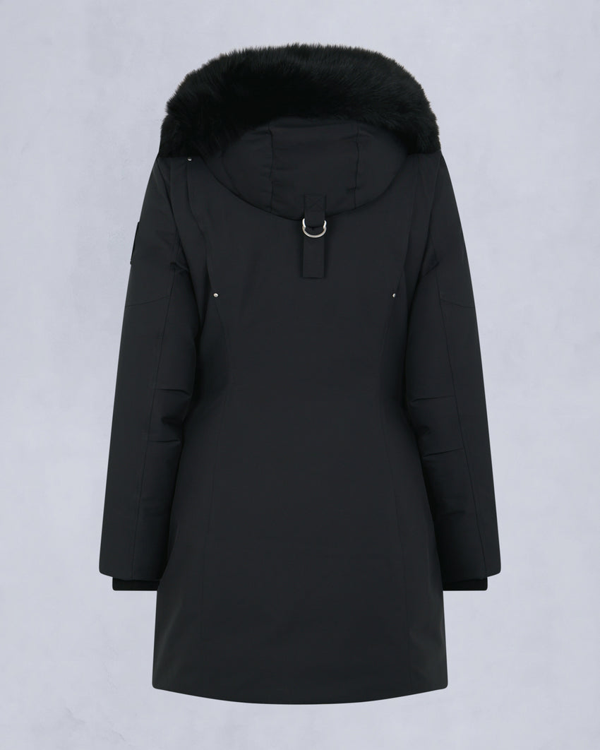 CLOUD SHEARLING TRIM PARKA-BLACK/BLACK