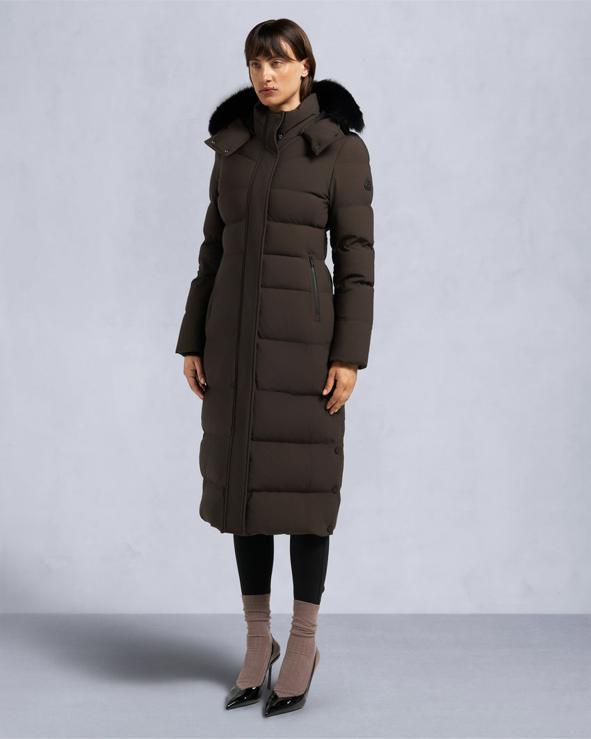 NYLUXE JOCADA PARKA-ESPRESSO/BLACK