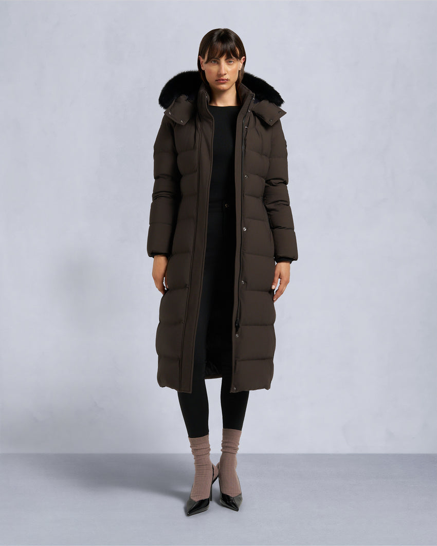 NYLUXE JOCADA PARKA-ESPRESSO/BLACK