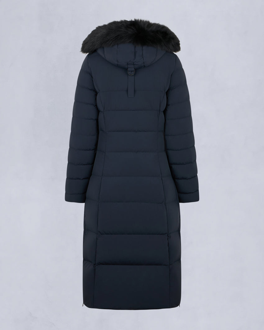 COOPER LAKE SHEARLING TRIM PARKA-BLACK/BLACK