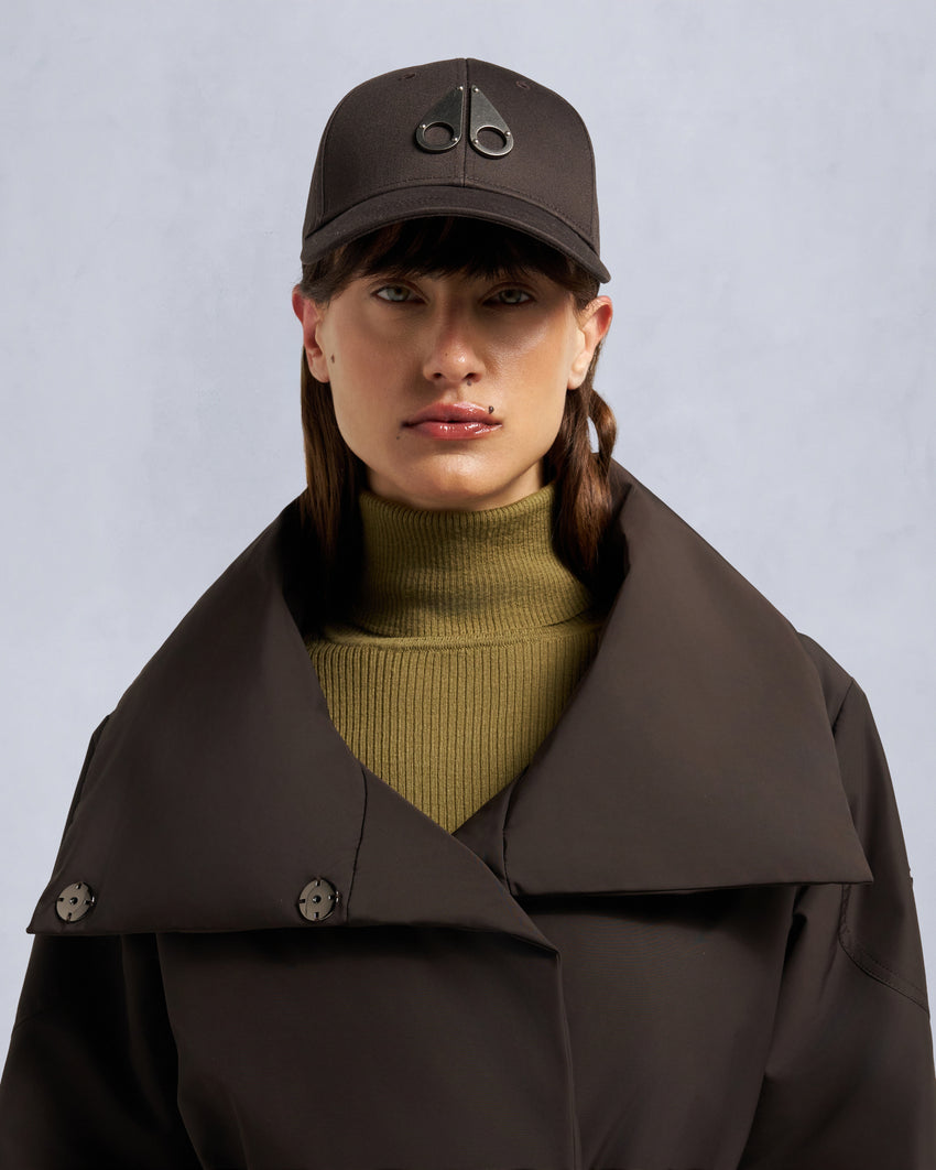 LONDSDALE LONG WRAP JACKET-ESPRESSO