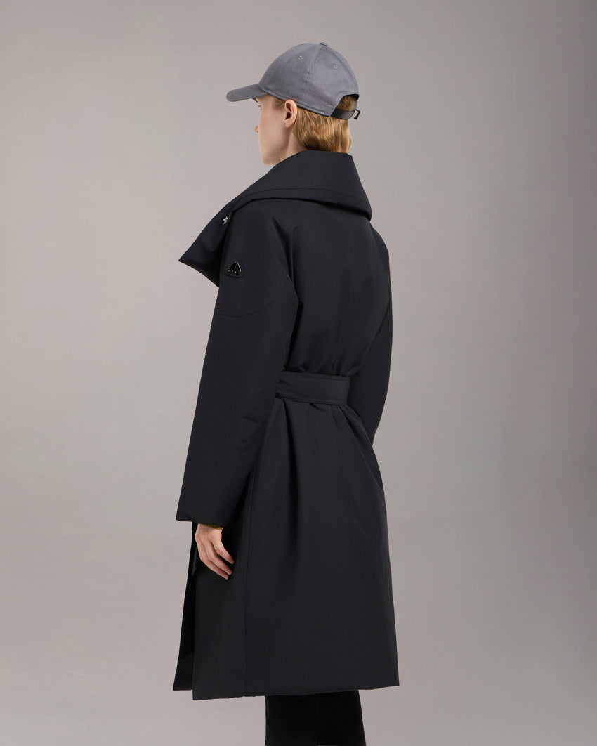 LONDSDALE LONG WRAP JACKET-ESPRESSO