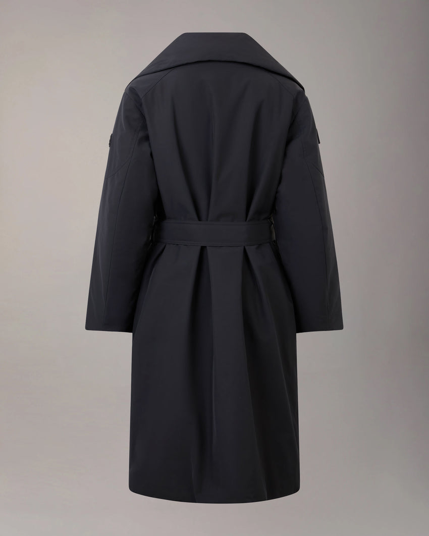 LONDSDALE LONG WRAP JACKET-ESPRESSO