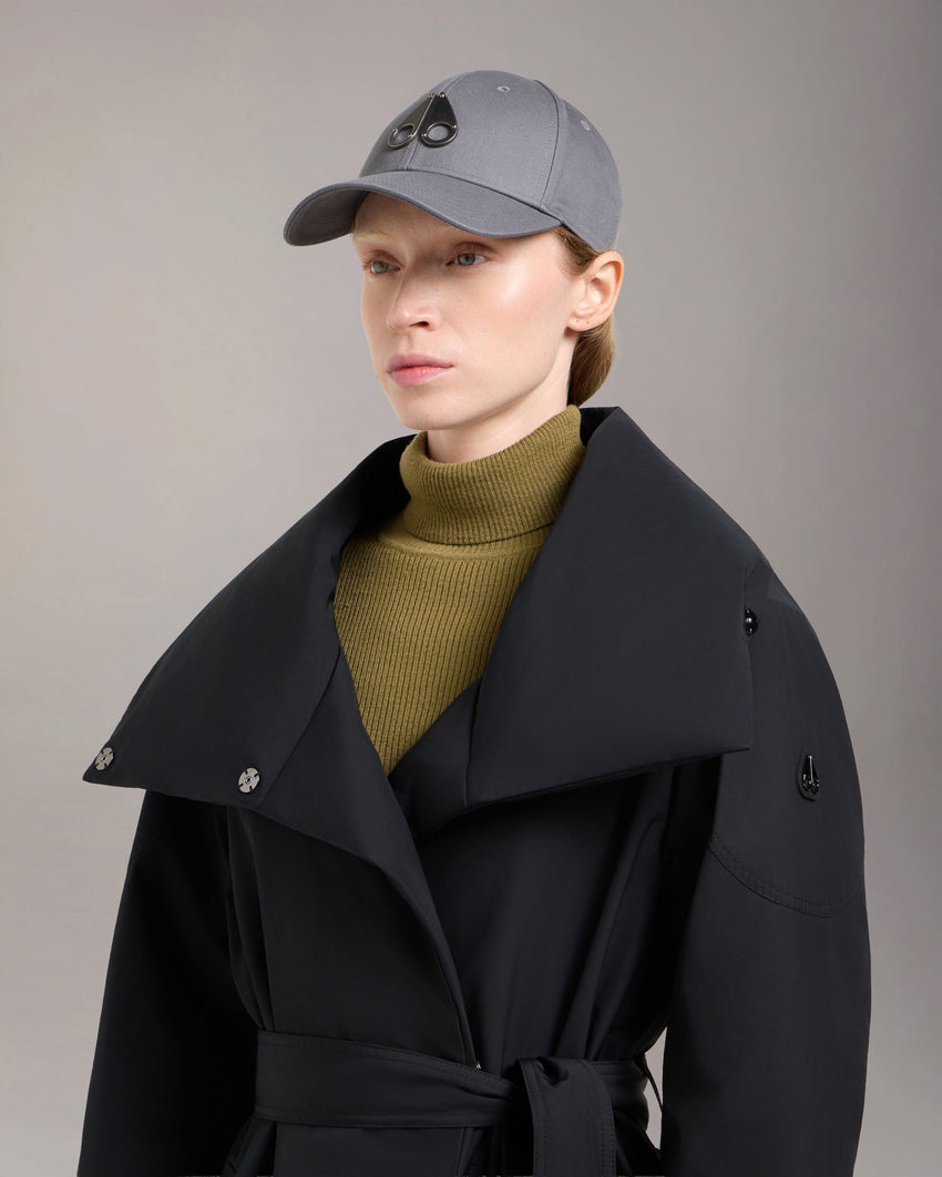 LONDSDALE LONG WRAP JACKET-ESPRESSO