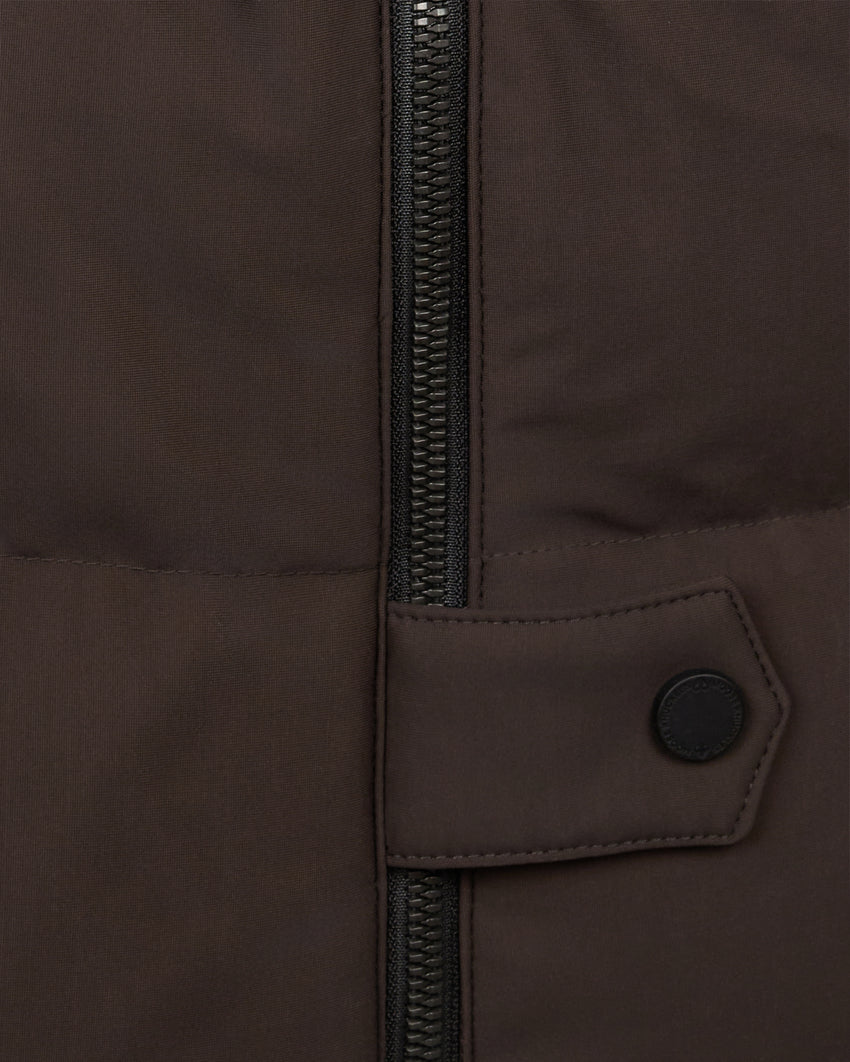 NYLUXE CHELIA PARKA-ESPRESSO/BLACK