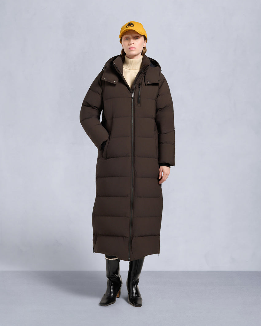 NYLUXE CHELIA PARKA-ESPRESSO/BLACK