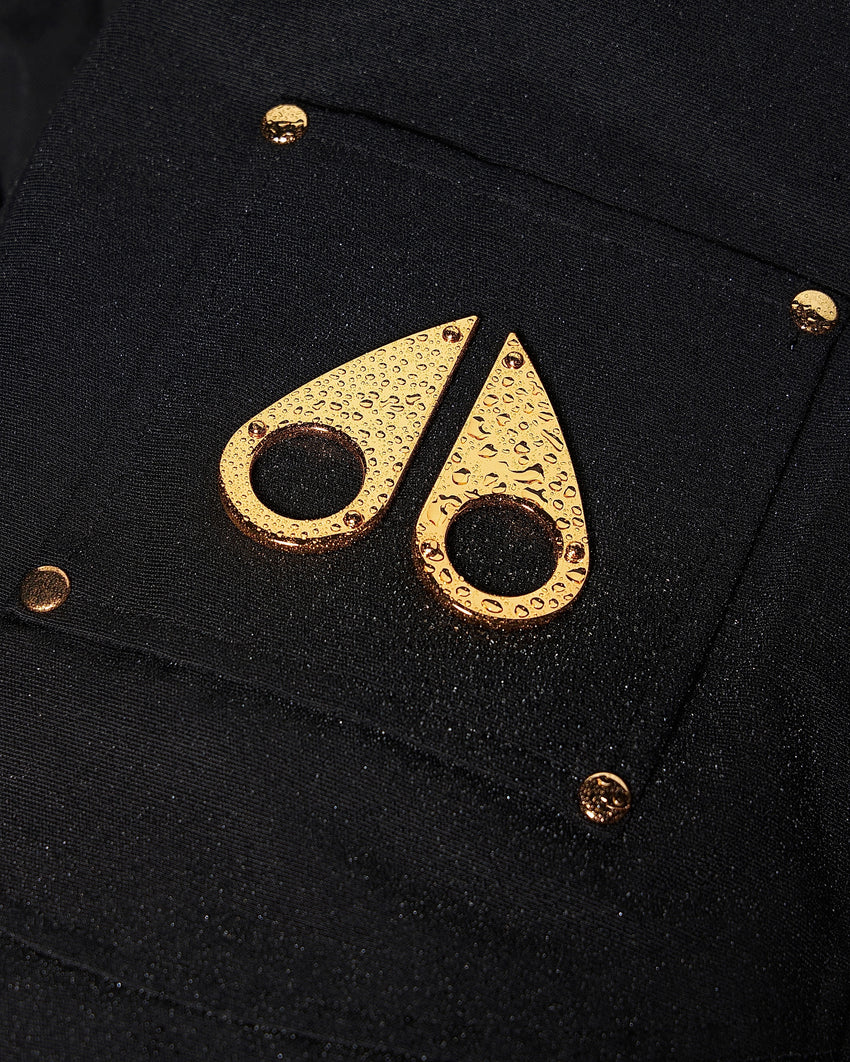 GOLD SERIES ORIGINAL SHEARLING TRIM BALLISTIC BOMBER-BEET/BLACK