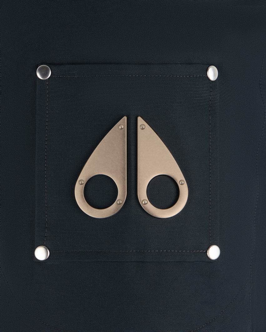 ORIGINAL BALLISTIC SHEARLING TRIM BOMBER JACKET-BLUESTONE/BLACK