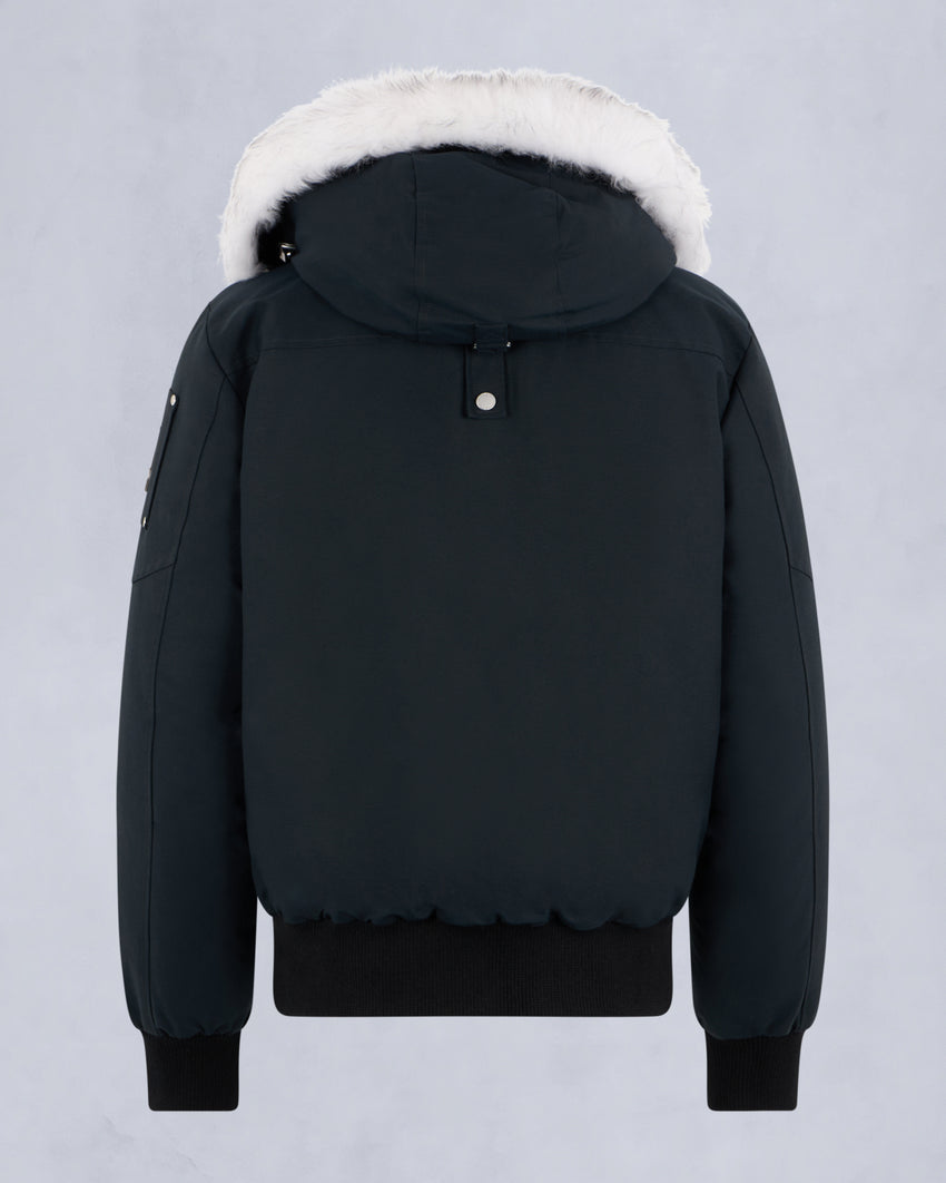 ORIGINAL BALLISTIC SHEARLING TRIM BOMBER JACKET-BLUESTONE/BLACK