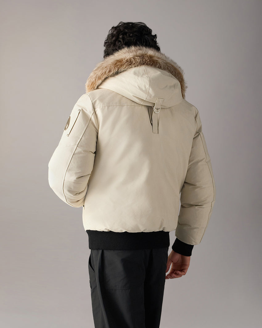 ORIGINAL BALLISTIC SHEARLING TRIM BOMBER JACKET-BLUESTONE/BLACK