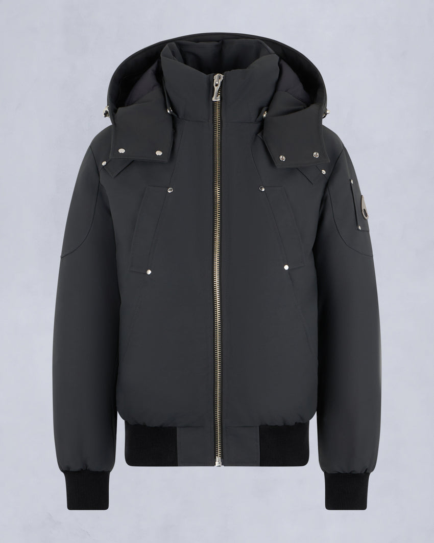ORIGINAL BALLISTIC SHEARLING TRIM BOMBER JACKET-BLUESTONE/BLACK
