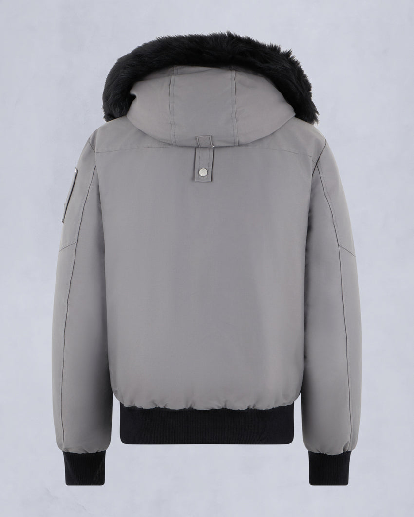 ORIGINAL BALLISTIC SHEARLING TRIM BOMBER JACKET-BLUESTONE/BLACK