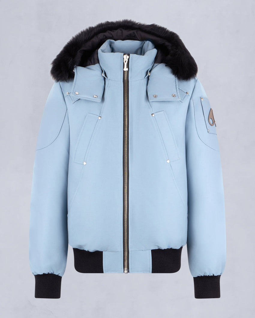 ORIGINAL BALLISTIC SHEARLING TRIM BOMBER JACKET-BLUESTONE/BLACK